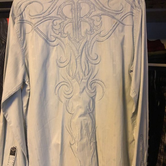 Roar Long Sleeve Button Up Light Blue - Picture 2 of 6